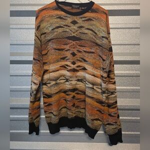 Vintage RISCATTO Men's Sweater in Earthy Tones